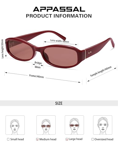 Retro Rectangle Sunglasses for Women Men Polarized Oval Sunnies AP3742