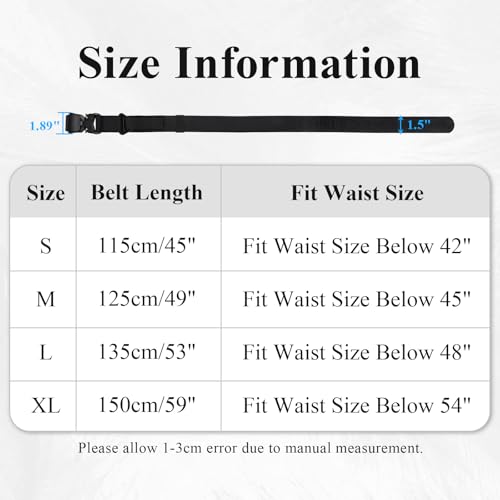 Tactical Belt Nylon Web Work Belt with Heavy Duty Quick Release Buckle4