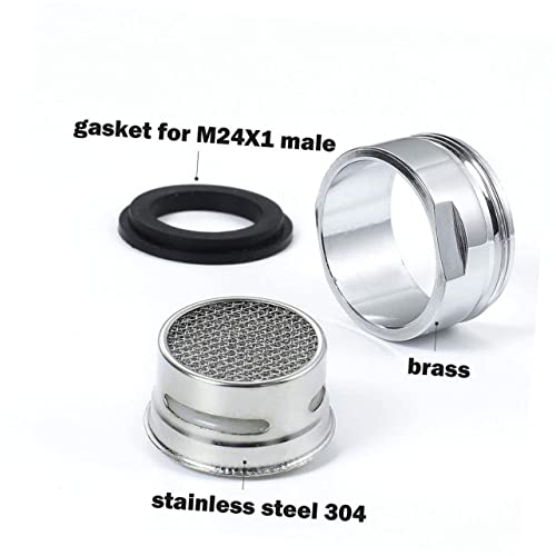 Osaladi 2 Sets Water Saving Aerator Kitchenfaucet Aerator Kitchen Sink Aerator Spool Aerator Disassembly Bubbler Aerator Aerator Wrench Plug-In Filters Dedicated Silver Stainless Steel #TOP3