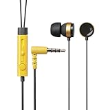 ELECOM iPhone6 iPhone6 Plus 対応 スマートフォン用ヘッドホン 3.5φ4極 マイク有 ステレオ カナル Vol付 IN120 イエロー EHP-SMIN120YL