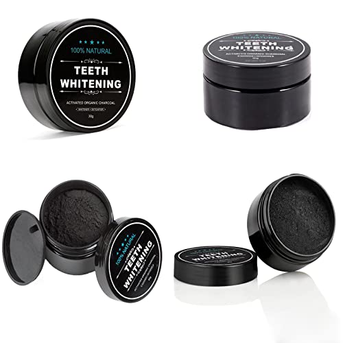 Teeth Whitening Charcoal Powder, Teeth Whitener Powder Oral Care Sets Natural Coconut, No Hurt on Enamel or Gum (2) - Image 3