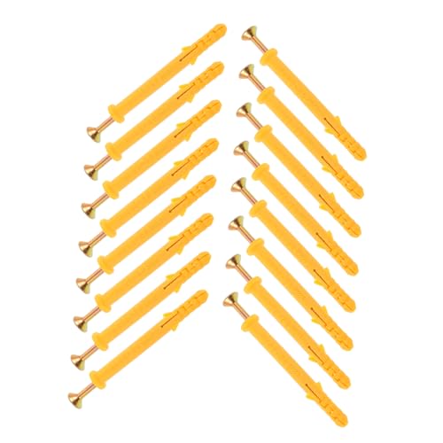 DOITOOL 50 Juegos Anclaje De Tornillo De Anclajes Para Muros De Concreto Ancla De Cable Parche De Malla De Paneles De Yeso Anclas Piscina Verter Punto Drenar Carril Acero Carbono