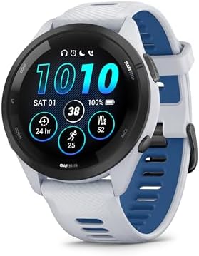 Garmin Relógio Forerunner 265 Music Branco 46mm com Monitor Cardí...