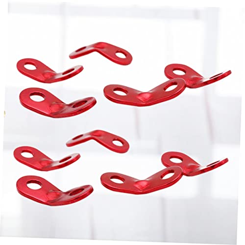 Besportble 20 Pcs Guyline Rope Hooks Wind Rope Buckle Tent String Fastener Camping Wind Rope Buckle Camping Rope Buckle Red Metal Guy Rope Tensioner #TOP5