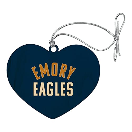 Emory University Eagles Logo Heart Love Wood Christmas Tree Holiday