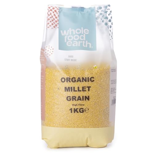 Wholefood Earth Grains de millet bio - 1 kg - Sans OGM - Végans - Riches en fibres - Certifiés...