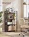 VASAGLE 4-Tier Bookshelf, Bookcase with Steel Frame, Book Shelf for Living Room, Home Office, Study, 11.8 x 26 x 47 Inches, Industrial Style, Rustic Brown and Ink Black ULLS60BX
