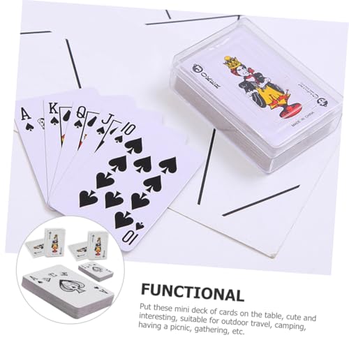 SOIMISS 6 Sätze Miniatur Pokerkarten Kindgerechte Spielkarten aus Kunststoff Kompakt und Vielseitig für Kindergeburtstag Partyspiele Reisen Picknick und Familienspiele Blaues Design – Bild 5