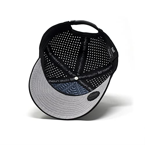 Melin Odyssey Stacked Hydro, Performance Snapback Hat, Water-Resistant Baseball Cap For Men & Women, Black #TOP4