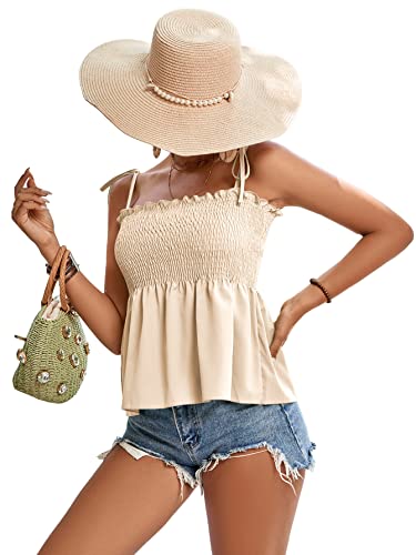 Image of LYANER Women's Tie Shoulder Cute Cami Blouse