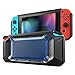 Produktbild MoKo TPU Hülle Kompatibel mit Nintendo Switch, Stoßfest and Anti-Kratzern Schutzhülle Dünn Frost Hartschale Tasche Case Voller Schutz für Switch Konsole & Joy Con Kontroller 2017, Blau & Schwarz