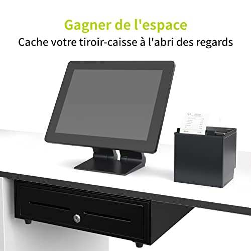 Tiroir-caisse support en acier robuste ACROPAQ fixation invisible sous table - 4