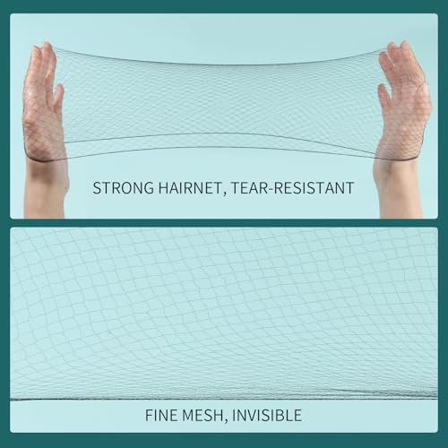 image for LEOBRO Black Hair Nets, 120 pcs Hair Nets for Food Service Workers, In