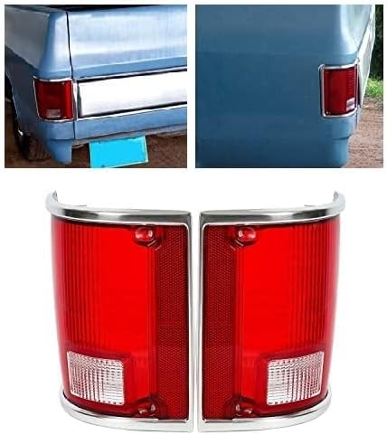 Kojem Tail Light Lens Lamp Compatible with 1973-1991 Chevrolet Chevy Blazer Pair Left & Right Replace for 5968330, 5968329, GM2801122, GM2800122