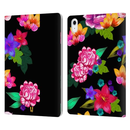 Carcasa de cuero para iPad Air 2020 con diseño de flores pintadas Head Case Designs