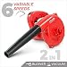 GardenHOME Compact Electric Blower and Vacuum Cleaner – 6 Variable Speed Control, 600 Watts / 16,500 RPM