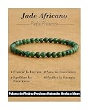 Landorilo Pulseras de Cuentas de Piedra Curativa Natural de 4 mm para Hombres y Mujeres, Pulsera de la Suerte, Joyas Chakra Regalos para Mujer（R Jade Africano）