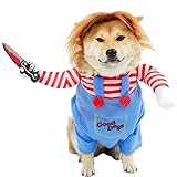 Deadly Dog Clothes Dog Halloween Costume Funny Awful Dog Costumes for Dogs Pets Costume Halloween Cosplay for Dogs Party Suit, Clothing & Accessories for Dogs