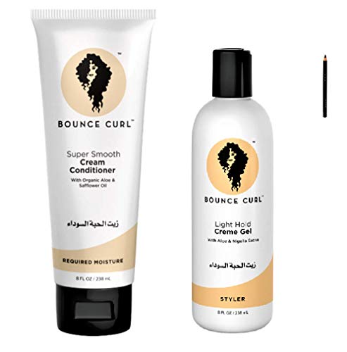 Bounce Curl Light Creme Gel 8oz & Cream Conditioner 8oz Plus [+ Liner 101LPS40]0