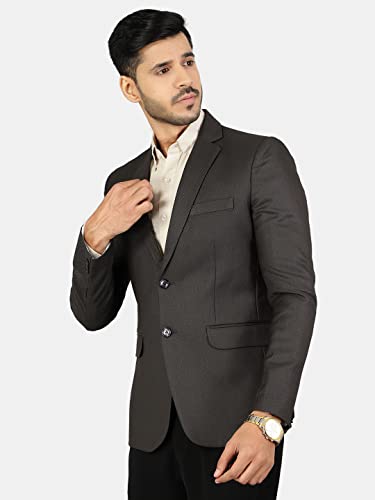 Image of WINTAGE Men's Polyester Cotton Plain Blazer