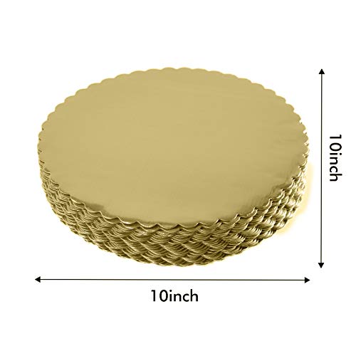 One More [25Pcs] 10" Gold Cakeboard Round,Disposable Cake Circle Base Boards Cake Plate Round Coated Circle Cakeboard Base 10Inch,Pack Of 25 #TOP2
