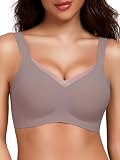 Gailife Crossover Bras for Women No Underwire Wireless Bralettes Seamless Supportive T Shirt Everyday Bras-Grey,XXL