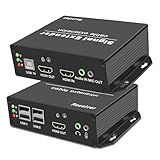 4K@30 Hz HDMI KVM Fiber Extender with Loop-Out Over Single-Mode Fiber up to 20 km – Plug-&-Play, 4×USB 2.0, Bidirectional IR & RS-232