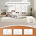 6-Inch Tri-Fold Foldable Mattress, Folding Sofa Bed with Removable Washable Cover, Portable Futon Mattress Full Size Floor Guest Mat with Non-Slip Bottom & Carry Handles for Camping (Beige, Queen)