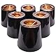 Ticarus Schwarze Lampenschirme mit Gold Futter Clip auf Licht Schirmen Kerzen Kronleuchter Lampen Schirme, 6 Set