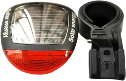 Solar-Powered Bike Tail Light USB Rechargeable & Waterproof Rear Bicycle Light High Visibility for Road & Mountain Biking (Tail Light)