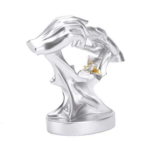 Estatua de manos amantes de resina decorativa miniatura 3