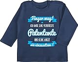 Baby Langarmshirt Baby Shirt Langarm - Patentante Baby - Ich Habe eine verrückte Patentante blau - 18/24 Monate - Navy Blau - babysachen Patentante - BZ11