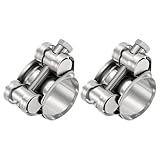 Kozelo 2Pcs 304 Stainless Steel T-Bolt Hose Clamp, Adjustable OD Range 1