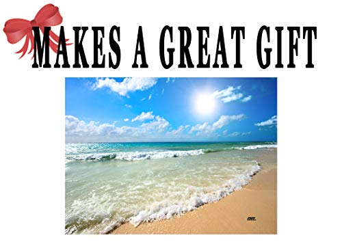 Coastal Shoreline Waves Sandy Beach Kitchen Glass Cutting Board Ocean Decorative Gift #TOP3