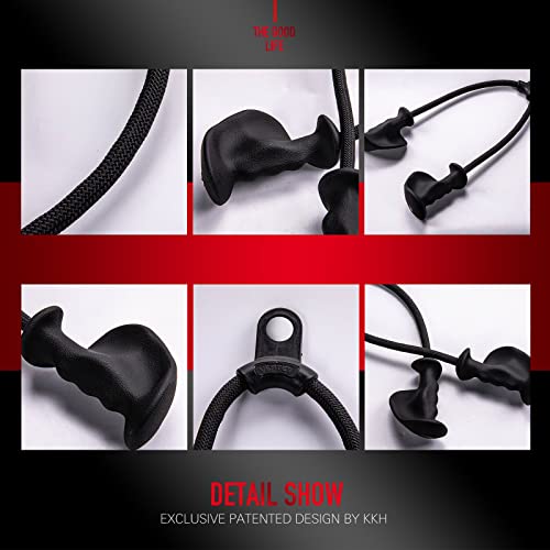Image of KKH Tricep Pull Down Attachment with Ergonomic Anti-Slip Handles, Tricep Rope Cable Attachment with Enhanced Grip to Relieve Wrist Strain, Versatile Rope Attachment for Cable Machine