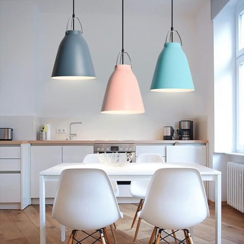 Lámpara colgante metálica diseño tapa de olla para comedor moderno 5