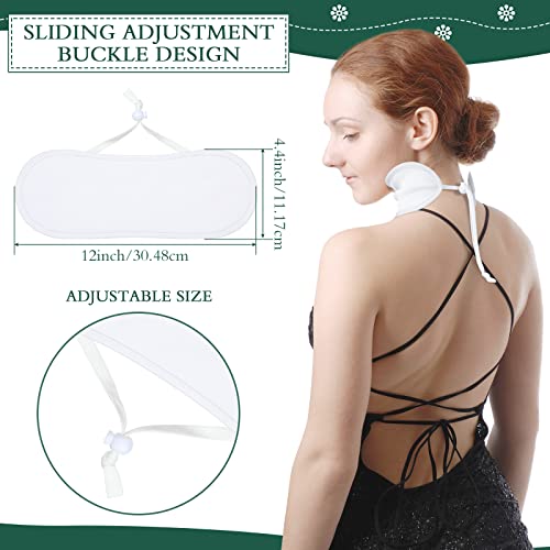 Treela 4 Pcs Castor Oil Wrap Kit Reusable Castor Oil Pack, Include 2 Waist And 2 Neck, Coconut Oil Pack With Bag Apply To Dead Sea Salt Organic For Skin Issues Eczema Liver Stress (White) #TOP1