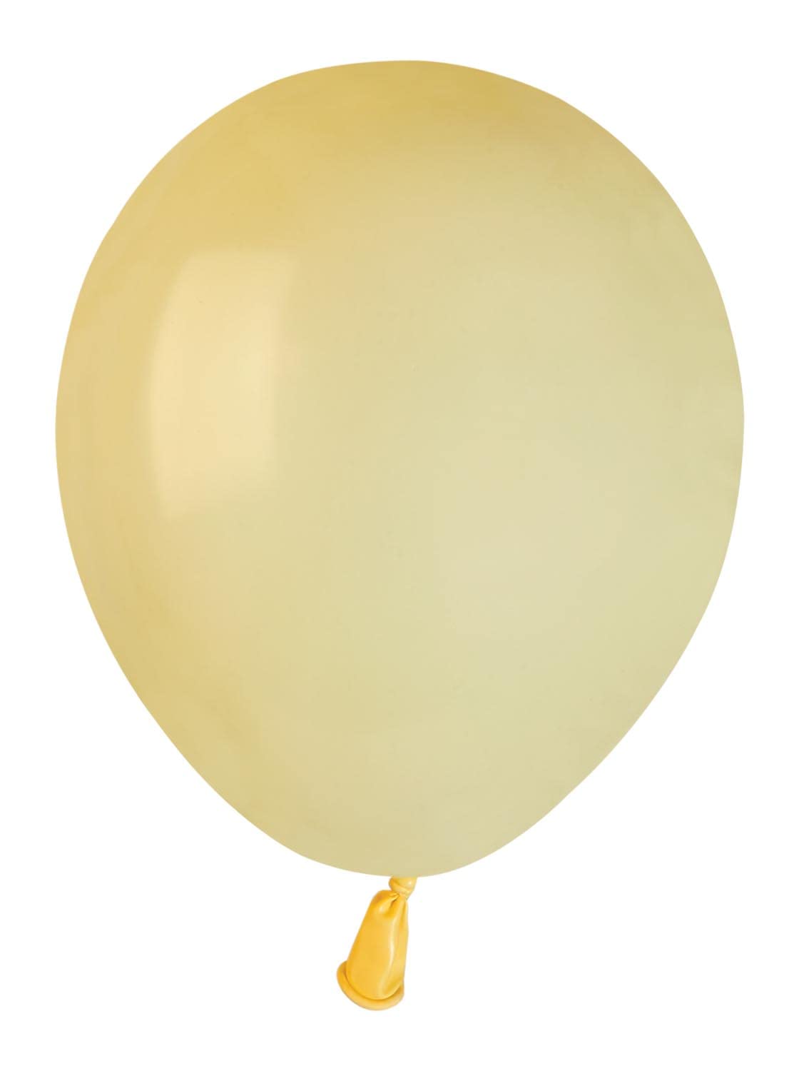 Pack 100 balloons in natural latex Premium Quality A50 (Ø 13cm / 5"), pastel yellow