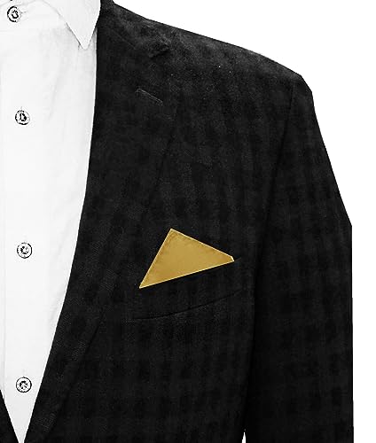 Image of TIE STUDIO Men's Solid Pocket Square | Size- 10cm x 10cm | Colour-Royal Blue | Pack of 1 |