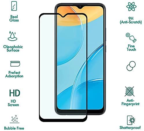 Image of ZARALA Tempered Glass Screen Protector Compatible for (Black) with Edge to Edge Coverage and Easy Installation kit (SAMSUNG GALAXY A22 5G)
