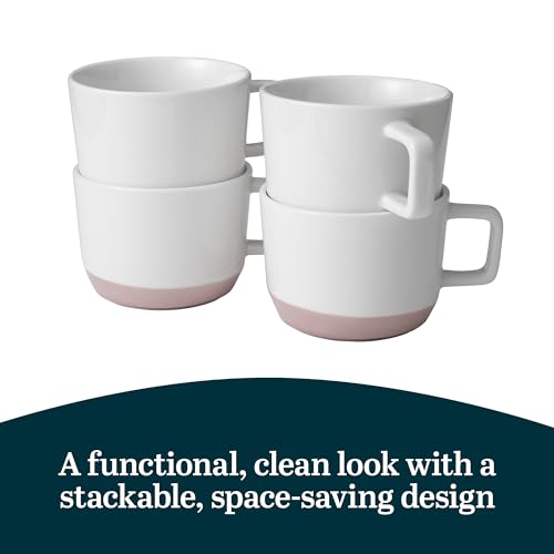 Set de 4 mugs de porcelana rosa Himalaya 17.5 oz miniatura 5