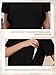 Ecavus Women's Nursing Shirts for Breastfeeding with Hidden Zipper Soft Breastfeeding Tops for Women Black