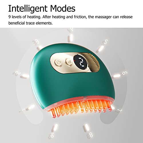 Electric Gua Sha Massage Comb, 9 Levels Heating Back Massager Skin Muscle Relief Scraping Instrument Massage Brush Handheld Cupping Massage Tool For Back Body Scrape Gua Sha Skin Care Massage Tool #TOP2