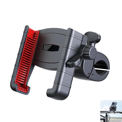 Golf Cart & Bike Phone Holder 360° Rotating Mount - Universal Bicycle Motorcycle Mobile Phone Mount for Smartphones & Cases, Secure & Accessible On-The-Go
