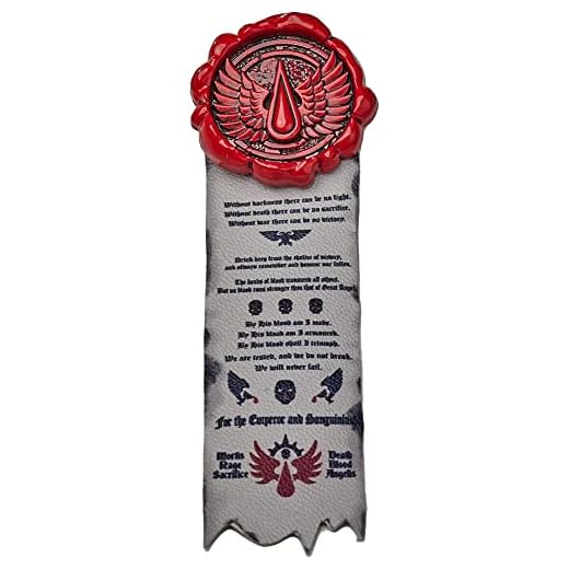 Starforged Reinheitssiegel Adepta Sororitas Grey Knights, Ultramarines, Brosche, Anhänger, Warhammer 40K, Leder, Kein Edelstein