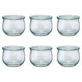 WECK キャニスター ガラスキャニスター 保存容器 保存瓶 (Tulip Shape 500ml 6個セット)