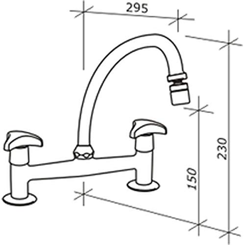 Misturador de Cozinha Banca Aquarius Cromado 1256-A Fabrimar