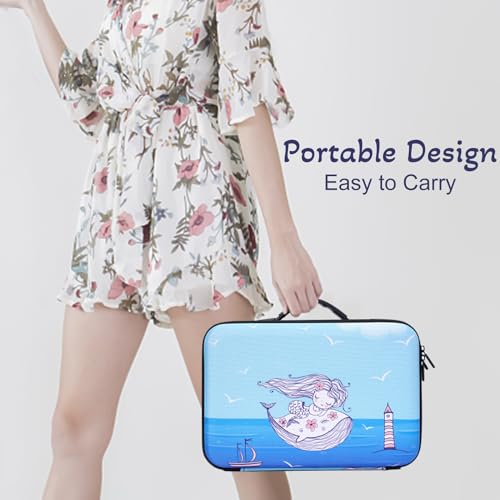 Image of MoeeBtee Diamond Painting Storage Containers, 60 Slots Diamond Art Accessories and Tools, Diamond Painting Organizer Storage Case - Mermaid