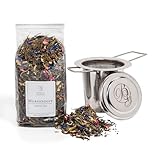 BOOMERS GOURMET - Grüner Tee Morgenduft mit Teesieb Set - Premium Edelstahl Teesieb für losen Tee,...