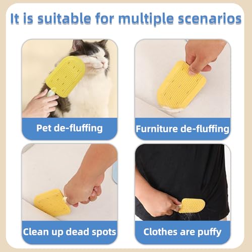 Image of Pet Ice Cream Massage Comb, Cat Double-Sided Grooming Brush, Cat Tongue Brush for Cats Grooming Easily Removes Fur Reducing Hairballs (Blue)